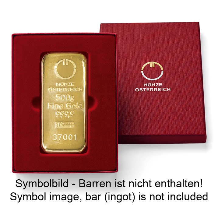 Barrenverpackung 500 Gramm Goldbarren